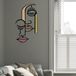 Stijlvol decoratief metalen wandaccessoire, 68 x 39 cm, duurzaam 1,20 mm metaal en 3 mm hout, perfect voor moderne woondecoratie en unieke muurkunst