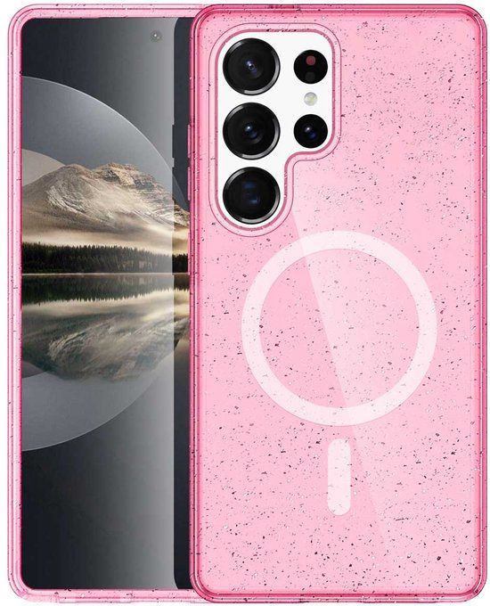 imoshion Sparkle Backcover met MagSafe voor de Samsung Galaxy S25 Ultra - Glitter Roze