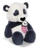 NICI Knuffeldier Love Panda met hartenzak en baby-panda, 40 cm