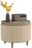 Homcom Opbergpoef - Badstof - 56x56x42cm - Beige