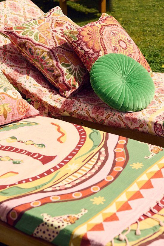 Sissy-Boy Groen rond velvet kussen 40 cm