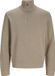 Jack & Jones Trui Jprblamilano Stitch Knit Half Zip S 12259664 Greige/melange Mannen Maat - XXL