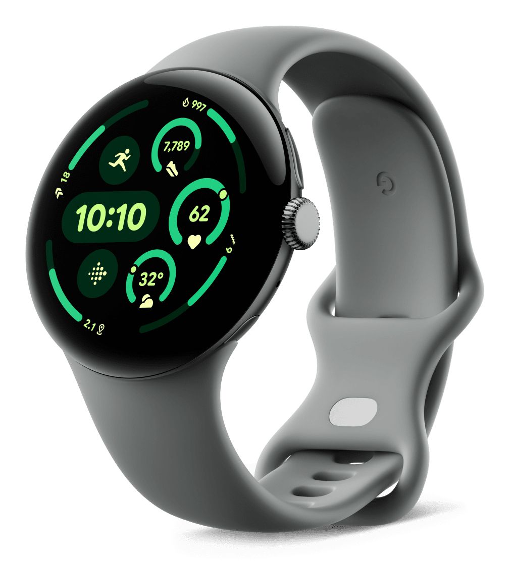 Google Pixel Watch 3 - Smartwatch - 45mm - Grijsgroen/Grijsgroen