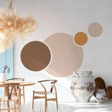 Ambiance Sticker ABSTRAITE PUNTEN Vliesbehang voorgelijmd reuzenmuurschilderingen - decoratieve lijm - 160 x 120 cm