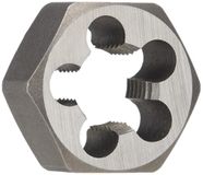 Drill America 1/2 "-20 Carbon Steel Left Hand Hex Rethreading Die, DWT Series