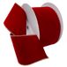 Morex Ribbon Flocked Bedraad Fluwelen Lint, 4 inch bij 25 Yards, Berry Red