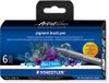 STAEDTLER - Artist Series - pigment brush pen set 6 kleuren blues & violets