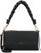 Coccinelle Leren schoudertas Boheme Grana Double Shoulder Bag Noir / Cognac zwart