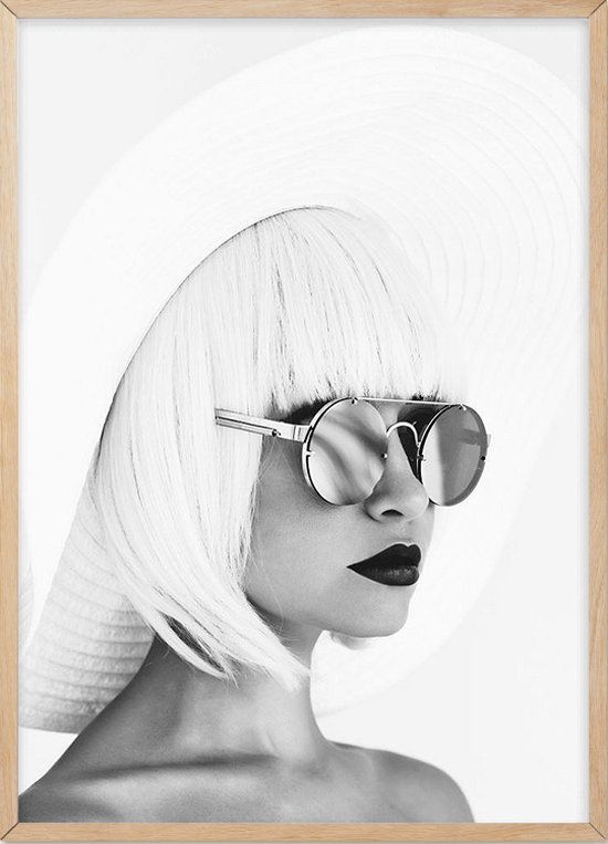 Posterdeco Poster met eiken lijst - Zonnebril - 21 x 30 cm