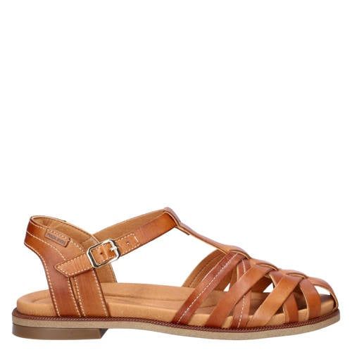 Pikolinos Navia leren sandalen cognac