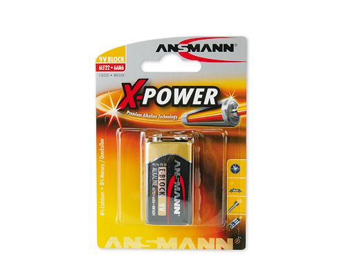 Ansmann 9V-Block Alkaline Batterij - Zwart