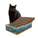 Croci Aquario Krabpaal voor volwassen katten, 6-in-1 doos, met 3 krasbestendige, dubbellaagse antislipvoeten, inclusief kattenkruid 44 x 28 x 10 cm
