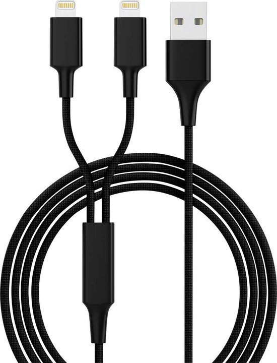 smrter USB-oplaadkabel USB 2.0 USB-A stekker, Apple Lightning-stekker, 1,20 m, zwart