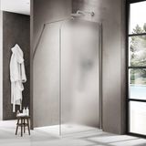 FortiFura Galeria Inloopdouche - 90x200cm - Mat Glas - Chroom