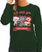 Bellatio Decorations Foute Kersttrui / sweater voor dames - We wish you - groen - kerst katjes - dieren XS
