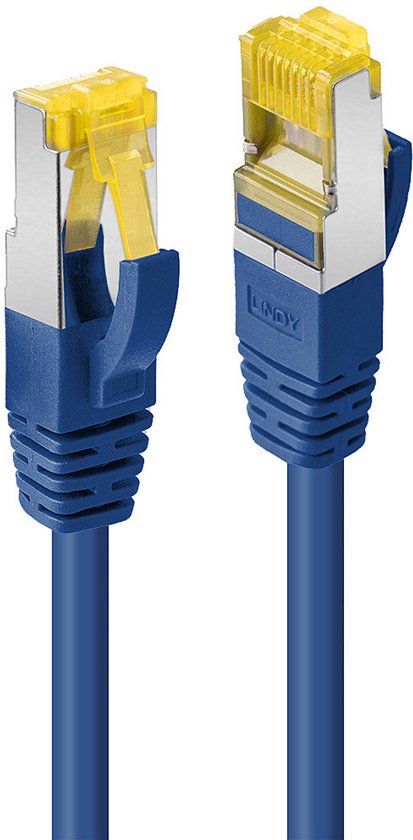 LINDY 47281 RJ45 Netwerkkabel, patchkabel CAT 6a (losse kabel CAT 7) S/FTP 5.00 m Blauw Snagless 1 stuk(s)