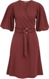 WE Fashion Dames jersey jurk met ballonmouwen