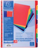 Exacompta Uitneembare Tabbladen Voor Showalbum Met Ringen In Gekleurd PP 10 Tabs