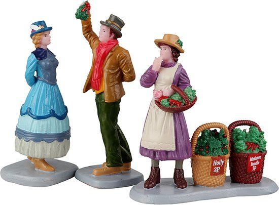 Lemax - Under The Mistletoe, Set Of 3