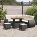 Maison Exclusive - Tuinset met 8 zitplaatsen, zwarte polyrotan loungeset