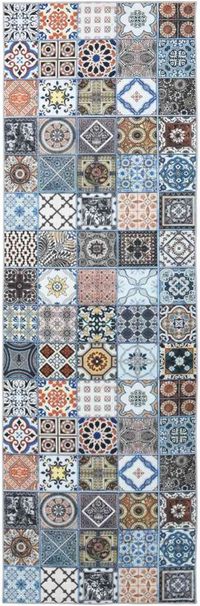 vidaXL - Tapis - Runner - ORIZ - 1150 gsm - Bleu