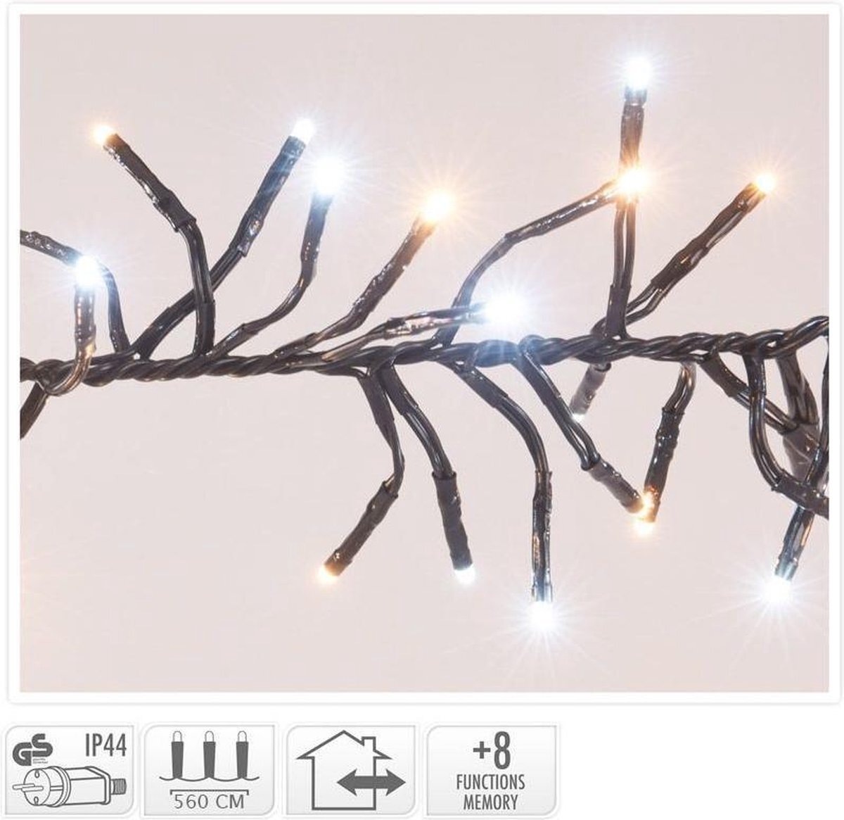 DecorativeLIghting Clusterverlichting - 768 LED - 2-kleuren: wit +