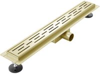 Adema Ralo douchegoot - 80cm - met rooster - met flens - geborsteld Goud