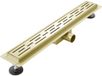Adema Ralo douchegoot - 80cm - met rooster - met flens - geborsteld Goud