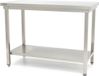 Maxima Table de travail inox 120 x 60 cm Hauteur réglable avec étagère inférieure