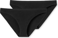 Schiesser 2Pack Mini Slip - Katoen Dames Onderbroek - Maat M - Zwart