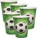 Santex Feest wegwerp bekertjes - voetbal - 50 stuks - 270 ml - groen - karton