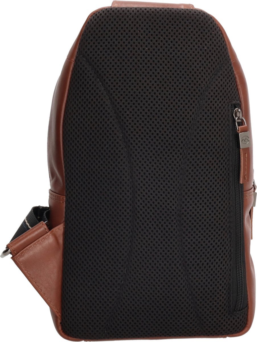 MicMacbags Le Mans Schoudertas - Cognac