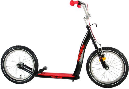 Volare Step Kinderstep 16 inch - Zwart/Rood