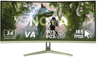 Arozzi Nova 34" Curved Gaming Monitor - UWQHD VA - 165Hz - Bosgroen