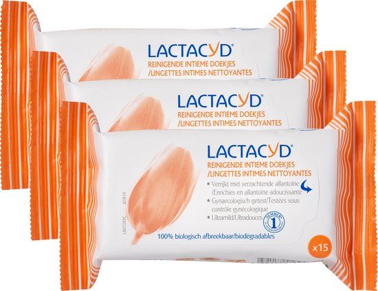 Lactacyd Verzorgende Tissues - Intieme Doekjes - 3 x 15 stuks