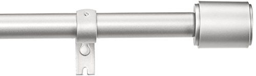 Amazon Basics Gordijnroede met plat eindstuk - uittrekbaar - 91,4-182,9 cm - nikkel