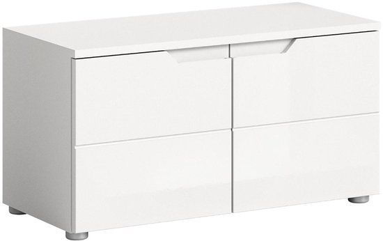 Hioshop Solero bank met opberging 2 deuren wit hoogglans