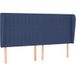 Tête de lit bleu tissu