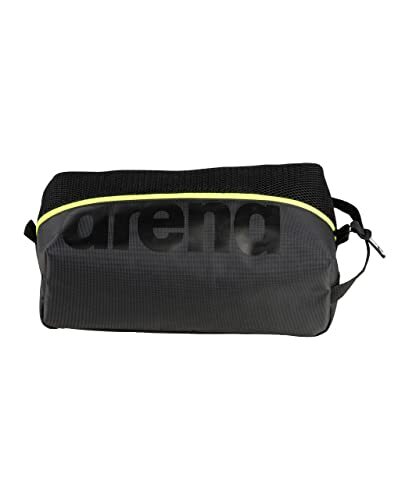 Arena Spiky III Pocket Bag, unisex schoenentas voor volwassenen, Dark_Smoke-Neon_Yellow, TU