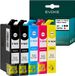 Evoke Set van 5 Epson printer inktcartridges 2x T1631 + T1632 + T1633 + T1634 XL