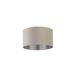 Searchlight Drum Shade - lampenkap - Ø 38 x 22 cm - lichtgrijs en geborsteld zilver