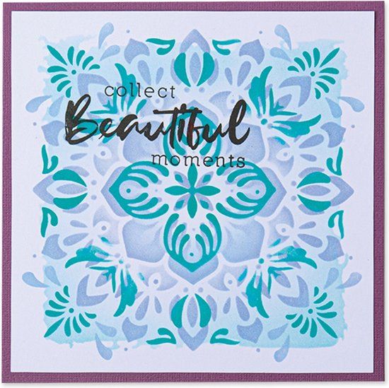 Sizzix Layered stencil mosaic flowers