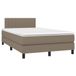VidaXL Boxspringbed met matras, taupe, 120x190 cm, met stoffen bekleding