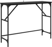 vidaXL Wandtafel Zwart Eiken 100 x 32 x 75 cm Bewerkt Hout