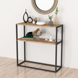 en.casa Console tafel Hemsedal sidetable 90x90x33,5 cm eiken