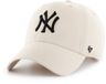 47 Brand New York Yankees MLB Clean Up Cap, Mannen, Beige, Pet, maat: One size