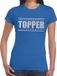 Bellatio Decorations Shoppartners Bv Blauw Topper shirt in zilveren glitter letters dames - Toppers dresscode kleding XXL