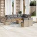 Maison Exclusive - Ensemble de jardin, 11 pièces, avec coussins, beige, en polyrotin