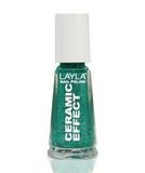Layla Cosmetics Smalto Layla Ceramic Effect nagellak 10 ml Groen Glans