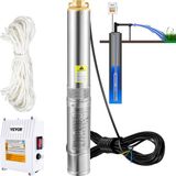 Vevor Diepe Putpomp 370W 230V 50Hz 110L/min Roestvrij Staal met 20m Kabel